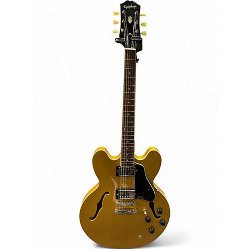 Used Epiphone ES355 Metallic Gold Hollow Body Electric Guitar Metallic Gold