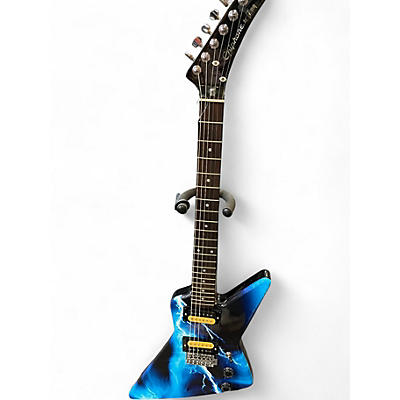 Used Epiphone EXPLORER EXP-1 BLACK SPARKLE Solid Body Electric Guitar