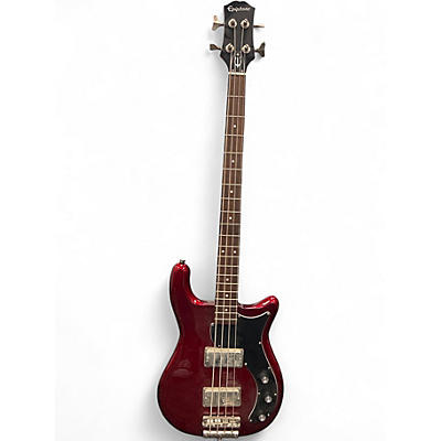 Used Epiphone Embassy Pro Candy Apple Red Electric Bass Guitar