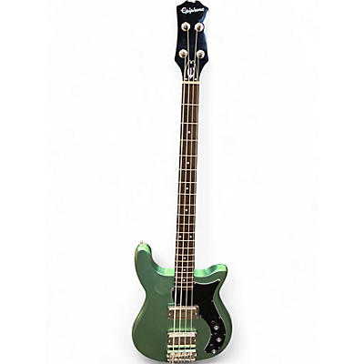 Used Epiphone Embassy Pro Emerald Green Electric Bass Guitar