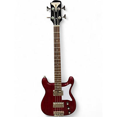 Used Epiphone Embassy Red Electric Bass Guitar