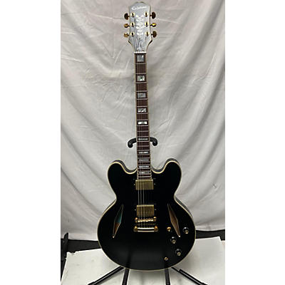 Epiphone Used Epiphone Emily Wolfe Sheraton Satin Black Hollow Body Electric Guitar