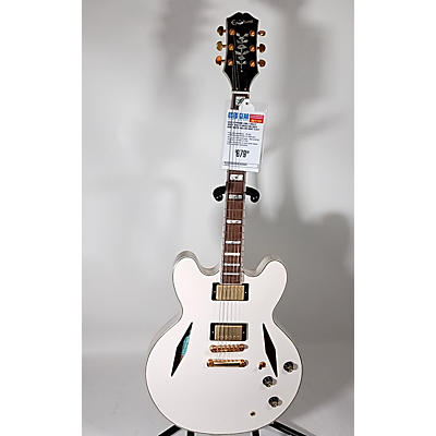 Epiphone Used Epiphone Emily Wolfe White Wolfe Sheraton Aged Bone White Hollow Body Electric Guitar