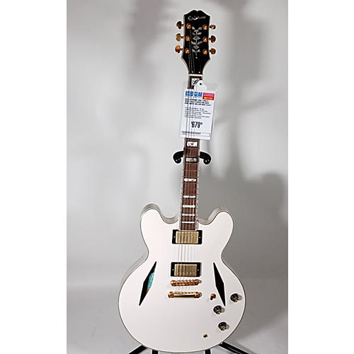 Epiphone Used Epiphone Emily Wolfe White Wolfe Sheraton Aged Bone White Hollow Body Electric Guitar Aged Bone White