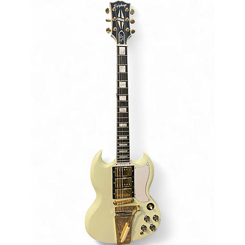 Used Epiphone Epiphone Inspired by Gibson Custom 1963 Les Paul S Classic White Solid Body Electric Guitar Classic White