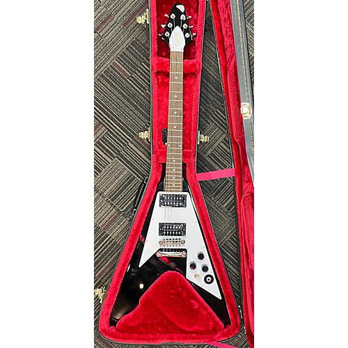 Epiphone Used Epiphone Epiphone Kirk Hammett 1979 Flying V Black Solid Body Electric Guitar Black