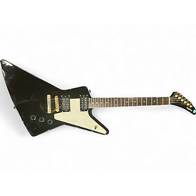 Used Epiphone Explorer Black and Gold Solid Body Electric Guitar