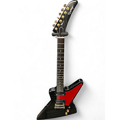 Used Epiphone Explorer Black and Gold Solid Body Electric Guitar