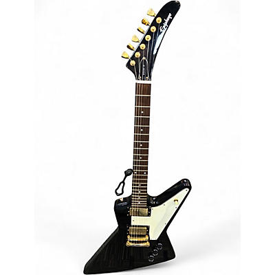 Used Epiphone Explorer Black and White Solid Body Electric Guitar