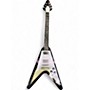 Used Epiphone FLYING V Black and Silver Solid Body Electric Guitar Black and Silver