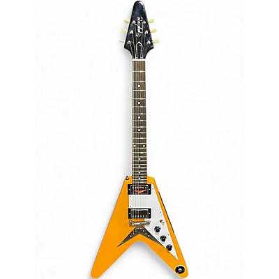 Used Epiphone FLYING V CITRUS SPARKLE Solid Body Electric Guitar