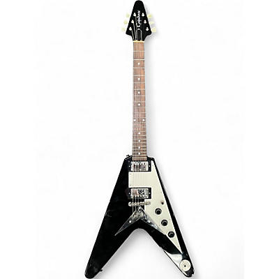 Used Epiphone FLYING V Ebony Solid Body Electric Guitar