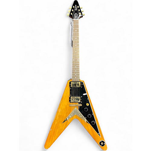 Used Epiphone FLYING V KORINA Natural Solid Body Electric Guitar Natural