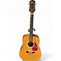 Used Epiphone FT-140 Natural Acoustic Electric Guitar Natural