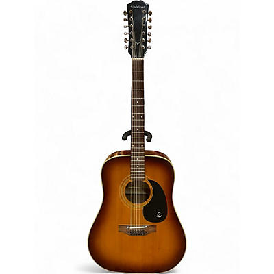 Used Epiphone FT-160 2 Color Sunburst 12 String Acoustic Guitar