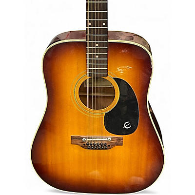 Used Epiphone FT160 Texan 12 2 Color Sunburst 12 String Acoustic Guitar