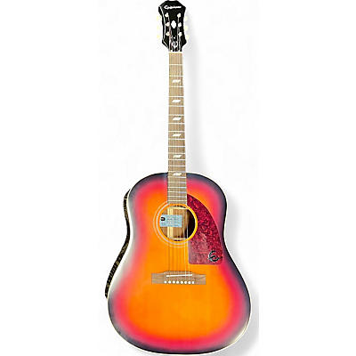 Used Epiphone FT79 Masterbilt Texan Faded Cherry Aged Gloss Acoustic Electric Guitar