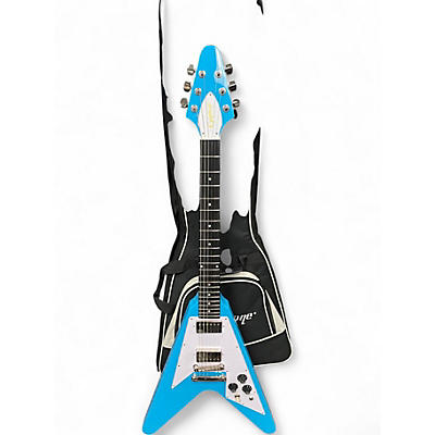 Used Epiphone Flying V 70s Maui Blue Solid Body Electric Guitar
