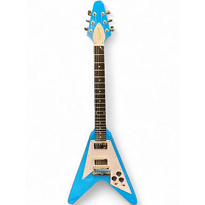 Used Epiphone Flying V 70's  Maui Blue Solid Body Electric Guitar