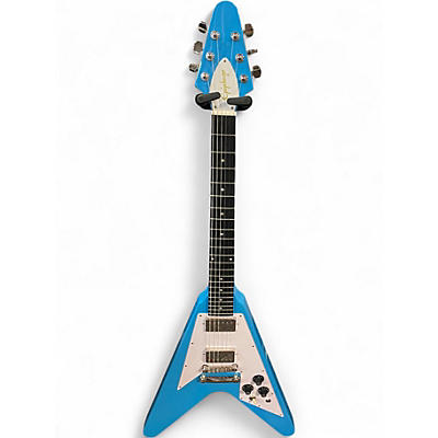 Used Epiphone Flying V 70s Maui Blue Solid Body Electric Guitar