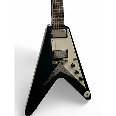 Used Epiphone Flying V Ebony Solid Body Electric Guitar