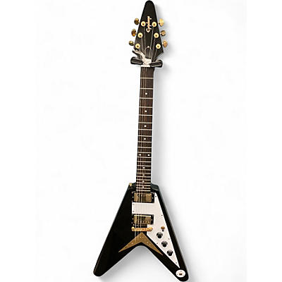 Used Epiphone Flying V Korina '58 Electric Guitar Ebony & Gold Ebony Solid Body Electric Guitar