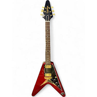 Used Epiphone Flying V Ruby Red Metallic Solid Body Electric Guitar