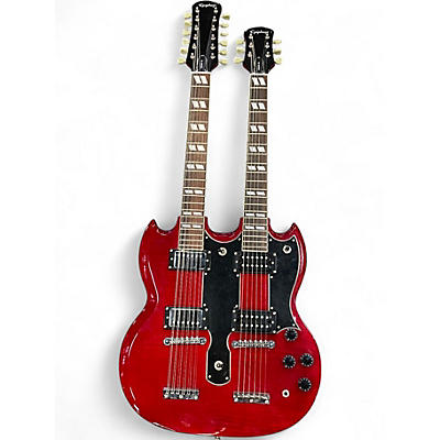 Used Epiphone G1275 Double Neck Cherry Solid Body Electric Guitar