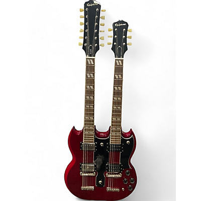 Epiphone Used Epiphone G1275 Double Neck Red Solid Body Electric Guitar