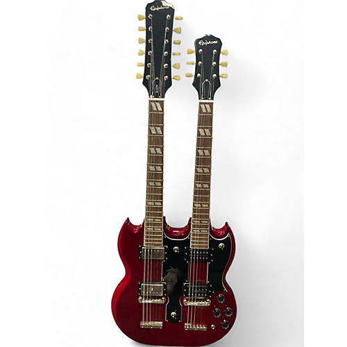 Epiphone Used Epiphone G1275 Double Neck Red Solid Body Electric Guitar Red