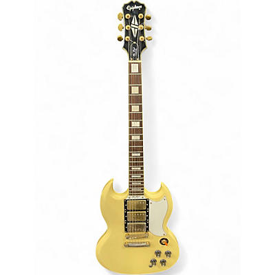 Used Epiphone G400 Custom Antique Ivory Solid Body Electric Guitar