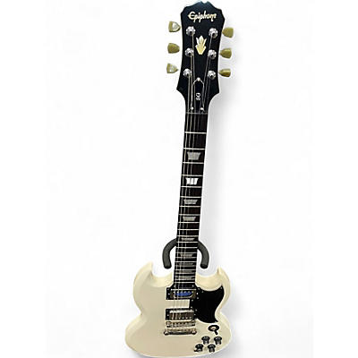 Used Epiphone G400 Custom Shop White Solid Body Electric Guitar