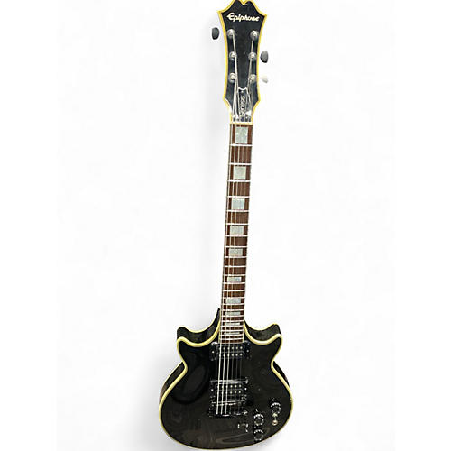 Used Epiphone Genesis Deluxe Pro Black Solid Body Electric Guitar Black