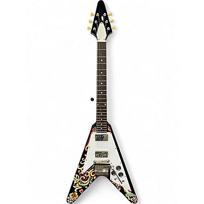 Used Epiphone HENDRIX "Love Drops" Flying V LOVE DROP PAINT Solid Body Electric Guitar