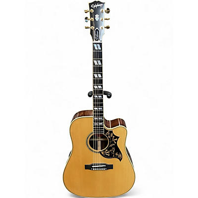 Used Epiphone HUMMINGBIRD DELUXE EC Natural Acoustic Electric Guitar