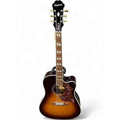 Used Epiphone HUMMINGBIRD EC STUDIO Tobacco Sunburst Acoustic Electric Guitar