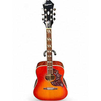 Used Epiphone HUMMINGBIRD STUDIO Cherry Sunburst Acoustic Electric Guitar