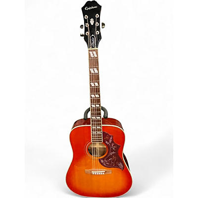Used Epiphone HUMMINGBIRD STUDIO Heritage Cherry Sunburst Acoustic Electric Guitar