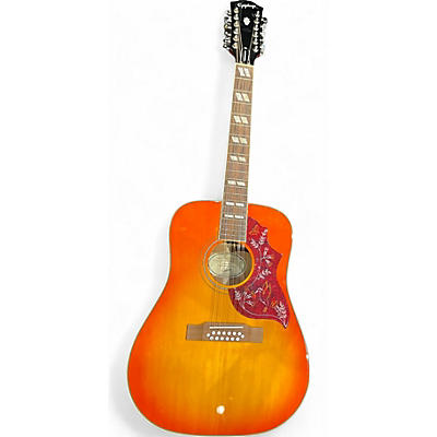 Epiphone Used Epiphone Hummingbird 12-String Cherry Sunburst 12 String Acoustic Electric Guitar