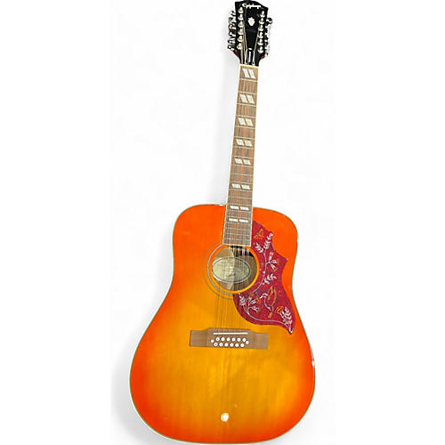 Epiphone Used Epiphone Hummingbird 12-String Cherry Sunburst 12 String Acoustic Electric Guitar Cherry Sunburst