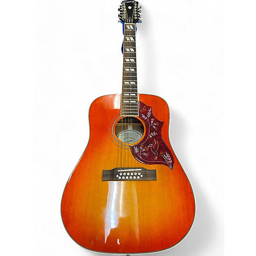 Epiphone Used Epiphone Hummingbird 12 String Cherry Sunburst 12 String Acoustic Electric Guitar Cherry Sunburst