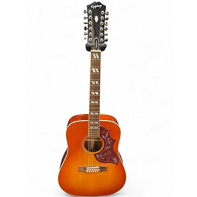 Used Epiphone Hummingbird 12 String Vintage Sunburst 12 String Acoustic Electric Guitar