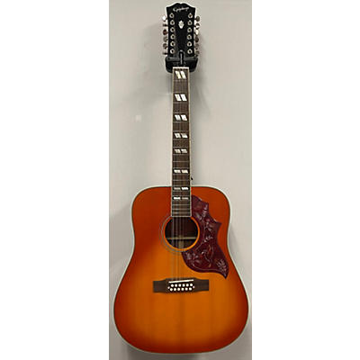 Epiphone Used Epiphone Hummingbird 12 String (inspired By Gibson) Cherry Sunburst 12 String Acoustic Electric Guitar