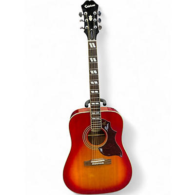 Used Epiphone Hummingbird 2 Color Sunburst Acoustic Guitar