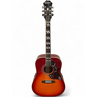 Used Epiphone Hummingbird 2 Color Sunburst Acoustic Guitar