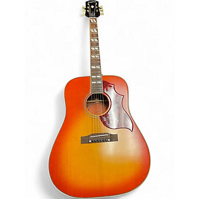 Used Epiphone Hummingbird 2 Tone Sunburst Acoustic Guitar