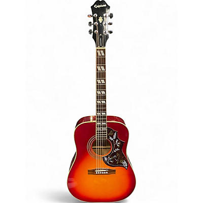 Used Epiphone Hummingbird AGED CHERRY SUNBURST Acoustic Guitar