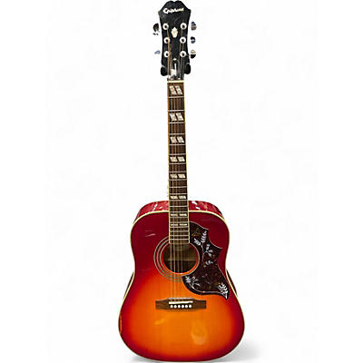 Used Epiphone Hummingbird Artist 2 Color Sunburst Acoustic Guitar