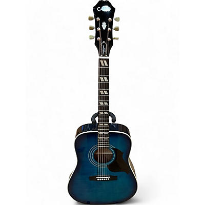 Epiphone Used Epiphone Hummingbird Artist Blue Burst Acoustic Guitar