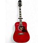 Used Epiphone Hummingbird Artist Red Acoustic Guitar Red